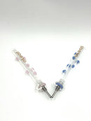5’’ Glass Straw With Metal Tip Nectar Collector 1ct