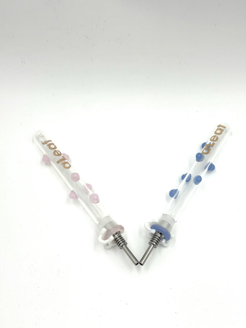 5’’ Glass Straw With Metal Tip Nectar Collector 1ct