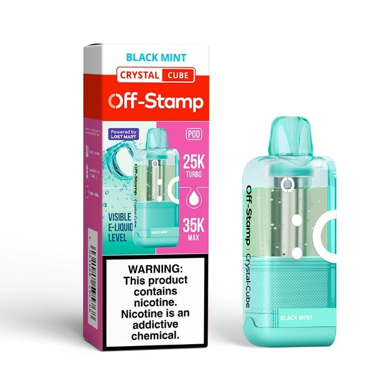 Off-Stamp X-Cube Crystal 35,000 Puffs Pods 19ml 50m Nic 5ct Display Box