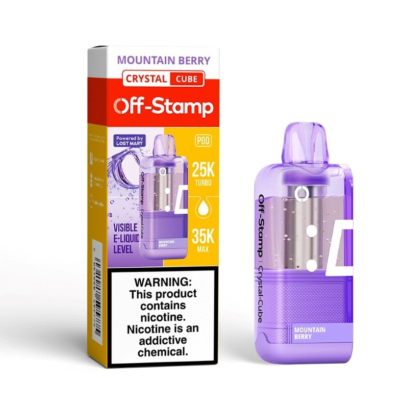 Off-Stamp X-Cube Crystal 35,000 Puffs Pods 19ml 50m Nic 5ct Display Box