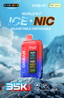 OXBar By Pod Juice Ice-Nic Control 35k 50mg Nic Disposable Vape 5ct Display Box