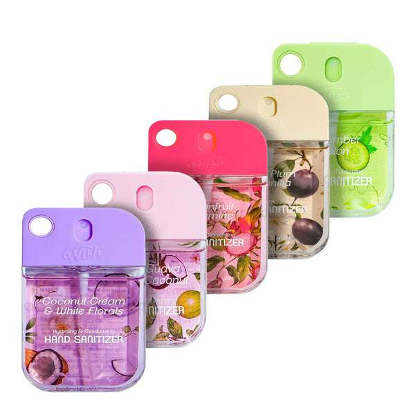 Wish Hydrating & Moisturizer Spray Hand Sanitizer Up To 600 Spray 1.2oz Bottle Assorted Flavors 40ct Display Box #60381