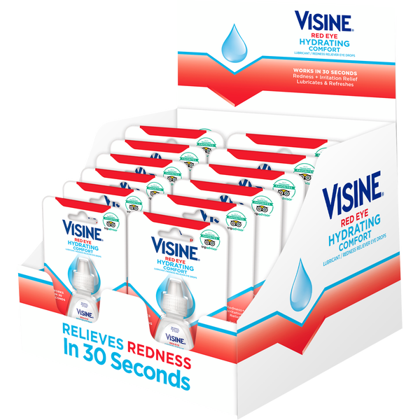 Visine Red Eye Hydrating Comfort Single 1pk 0.28oz 12ct Display Box