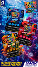 Prism Dots Magic Mushroom Microdose Pills 4pk 3000mg Per Tablet 10ct Display Box
