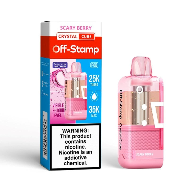 Off-Stamp X-Cube Crystal 35,000 Puffs Pods 19ml 50m Nic 5ct Display Box