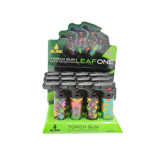Blink Medium Torch Lighter Gun Leaf Two 12ct Display Box