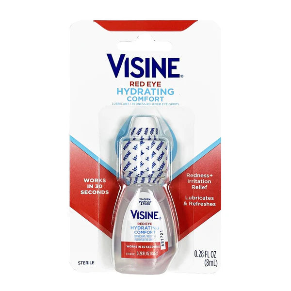 Visine Red Eye Hydrating Comfort Single 1pk 0.28oz 12ct Display Box