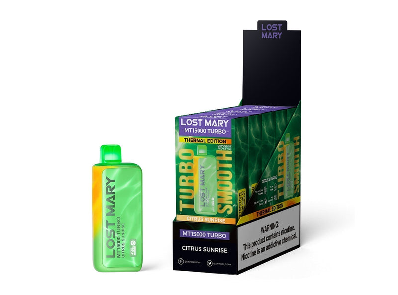 Lost Mary Turbo Thermal Edition MT15,000 Puffs 16ml 50mg 5ct Display - Premium  from H&S WHOLESALE - Just $39! Shop now at O&Z WHOLESALE