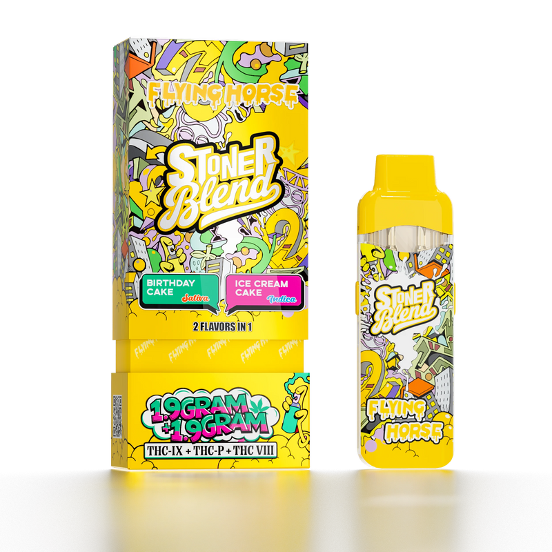 Flying Horse 3.8g Stoner Blend 2 IN 1 THC-IX + THC-P + THC-VIII Disposable Vape 5ct Box