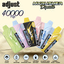 Adjust MyRusher 40,000 Puffs 5% Nic 3 Modes Disposable Vape 5ct Display Box