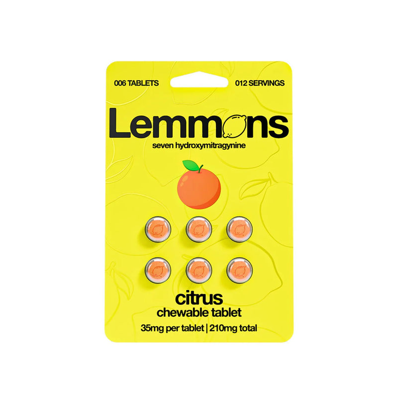 Lemmons 7-Hydroxymitragynine 6pk 210mg Chewing tablet 6ct Display Box