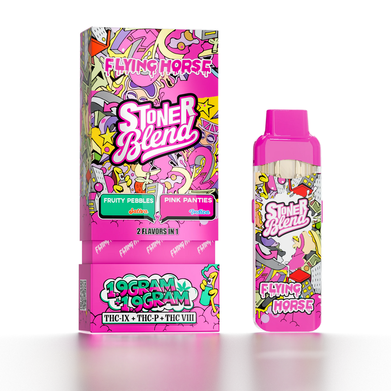 Flying Horse 3.8g Stoner Blend 2 IN 1 THC-IX + THC-P + THC-VIII Disposable Vape 5ct Box