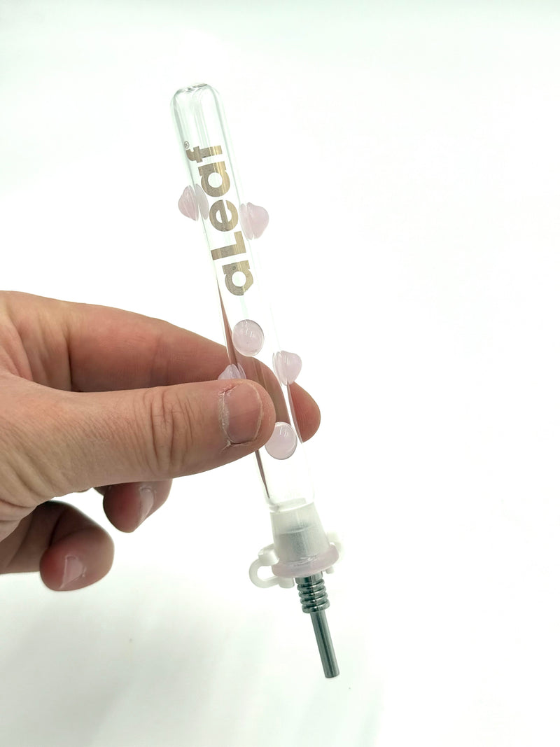5’’ Glass Straw With Metal Tip Nectar Collector 1ct