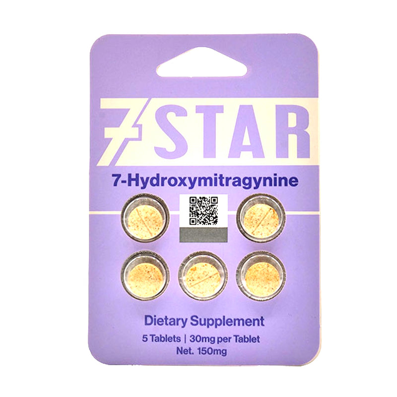 7 Star 7Hydroxymitragynine 30mg 5pk Tablets 12ct Display Box