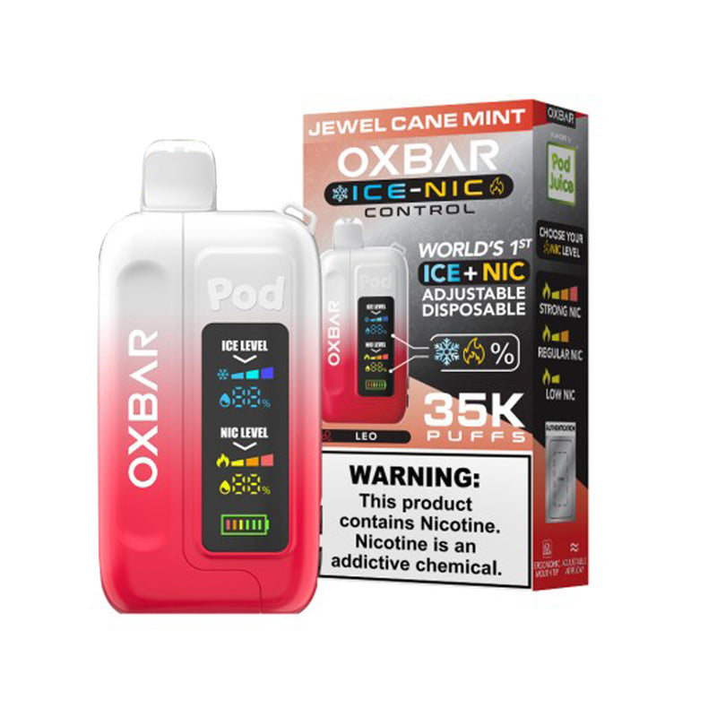 OXBar By Pod Juice Ice-Nic Control 35k 50mg Nic Disposable Vape 5ct Display Box