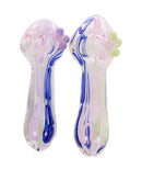 Clear Glass Scribble Large 5’’ Hand Pipe Style#93 LP-093 #10690