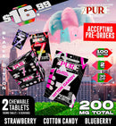 7 PURE 7Hydroxy Black Edition 200mg 2pk Chewing Tablet Pre-Priced $16.99 30ct Display Box