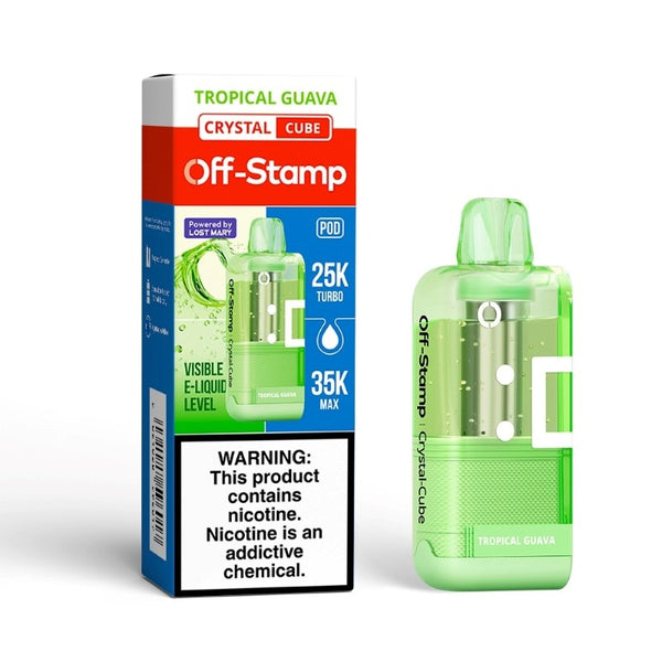 Off-Stamp X-Cube Crystal 35,000 Puffs Pods 19ml 50m Nic 5ct Display Box
