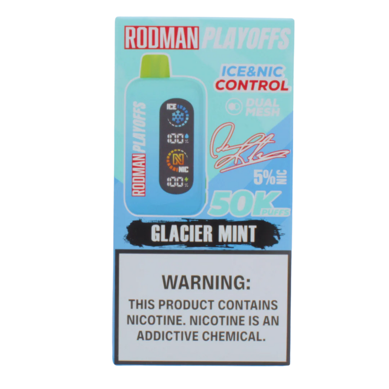 Rodman Playoffs 50,000 puffs Ice-Nic Control 50mg 25ML Disposable Vape 5ct Display Box