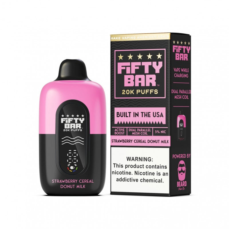 Fifty Bar X Fruitia 20,000 Puffs 50mg Disposable Vape 5ct Display Box