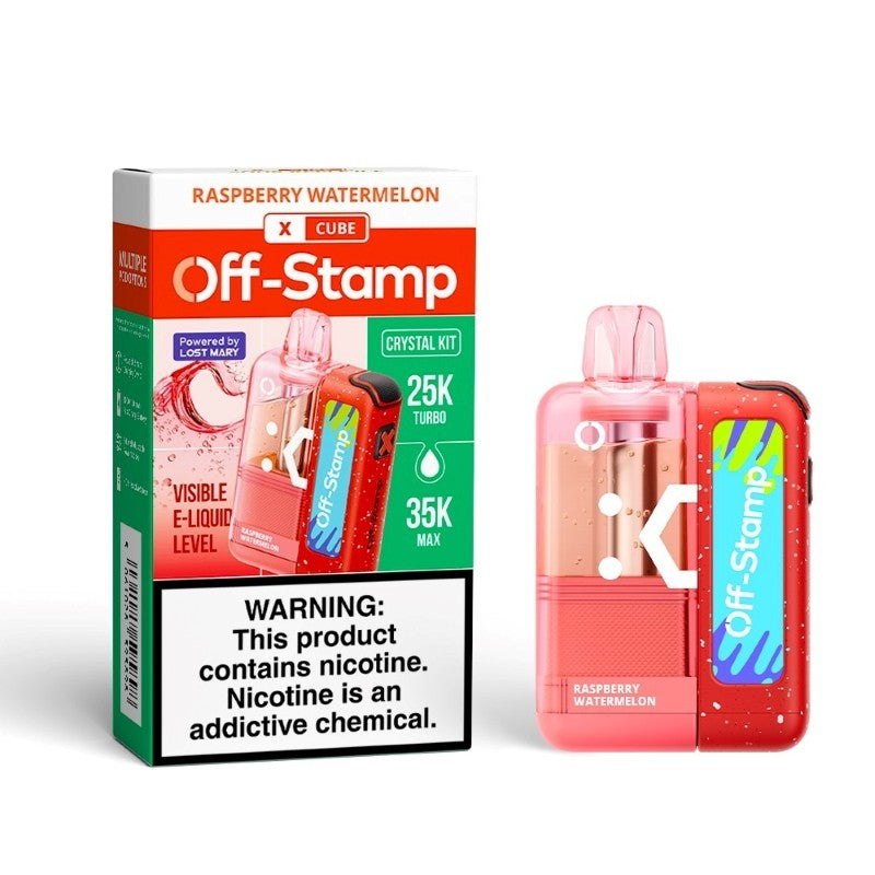Off-stamp X-Cube Crystal Kit 35,000 Puffs 50mg 19ML 5ct Display Box