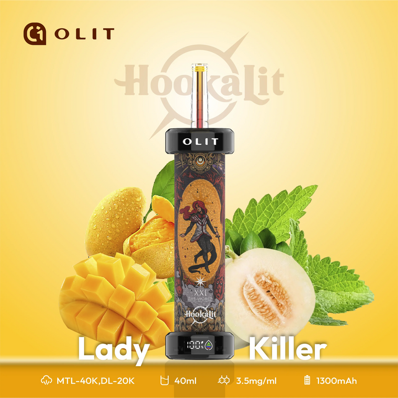 Olit Hookalit 40,000 Puffs 35% Nicotine 40ml 5ct Disposable Vape