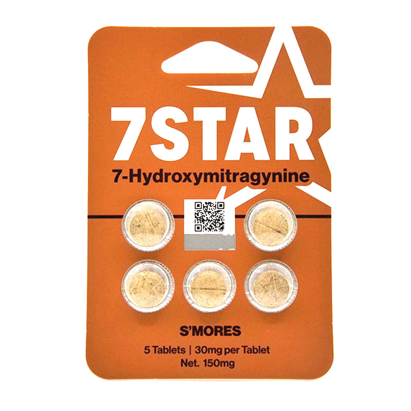 7 Star 7Hydroxymitragynine 30mg 5pk Tablets 12ct Display Box