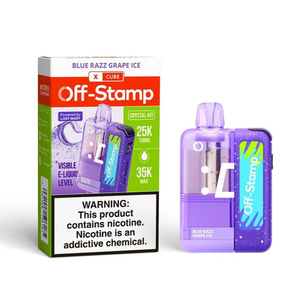 Off-stamp X-Cube Crystal Kit 35,000 Puffs 50mg 19ML 5ct Display Box