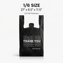 1/6th Black Thank You T-Shirt Bag Size 11.5”X6.5”X21.5” 400ct Display Box