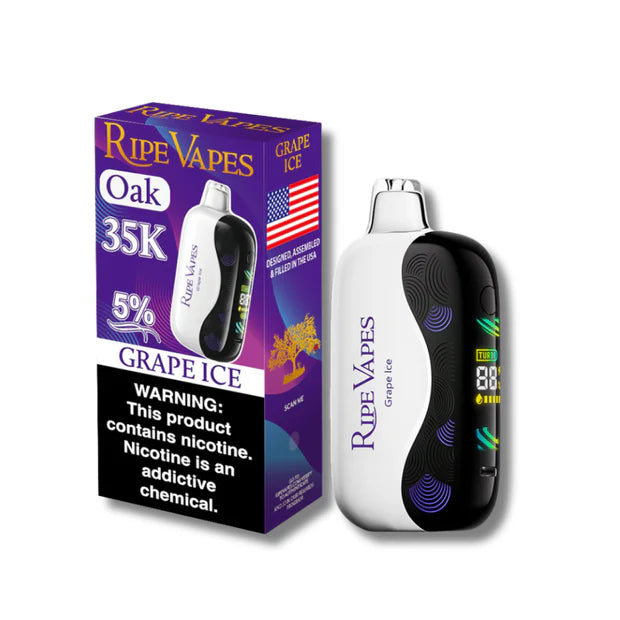 Ripe Vapes OAK 35,000 Puffs 5% Nic Disposable Vape 5ct Display Box (Made In USA🇺🇸)