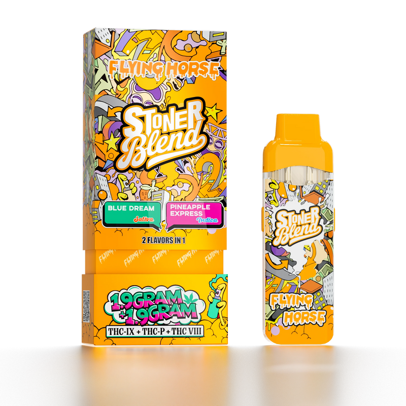 Flying Horse 3.8g Stoner Blend 2 IN 1 THC-IX + THC-P + THC-VIII Disposable Vape 5ct Box