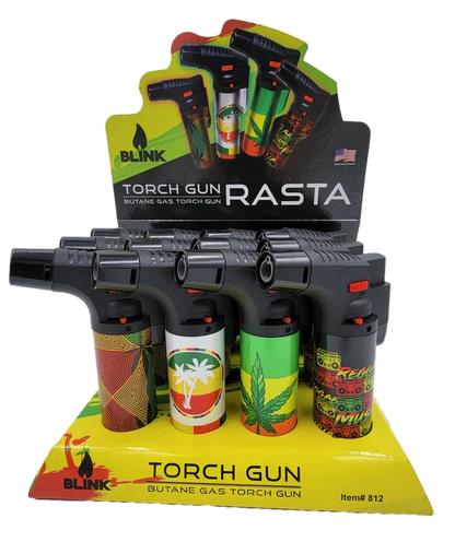Blink Medium Torch Lighter Gun Leaf Two 12ct Display Box
