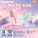 Geek Bar MATE Kit 60,000 Puffs Disposable Vape 5% Nic 15ml 5ct Display Box