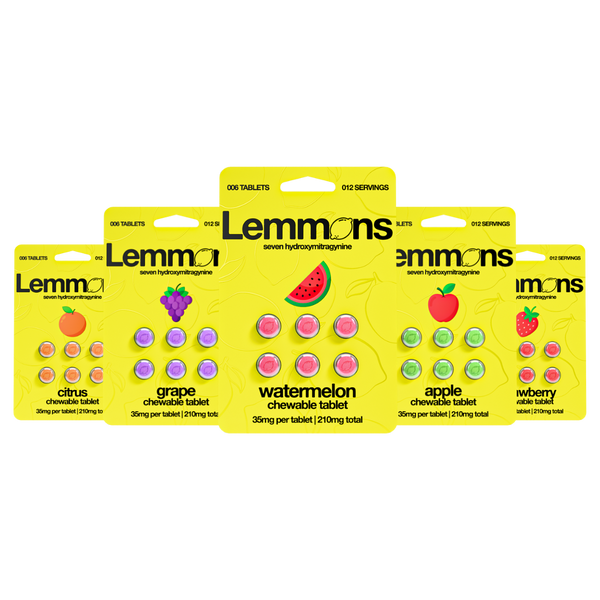 Lemmons 7-Hydroxymitragynine 6pk 210mg Chewing tablet 6ct Display Box
