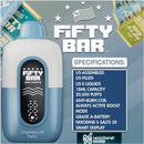 Fifty Bar 20,000 Puffs Nixodine Disposable Vape 5ct Display Box