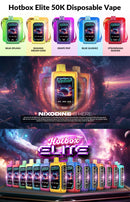 HOTBOX Elite Nixodine 50,000 Puffs Disposable Vape 5ct Display Box