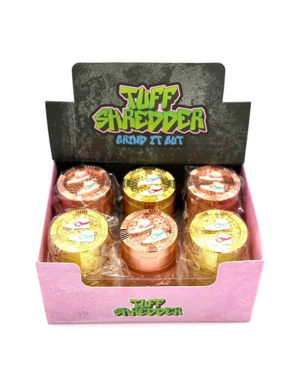 Tuff Shredder Metal Grinder Sneakers Design 4pc Grind It Out 12ct Display Box #TS1070-C