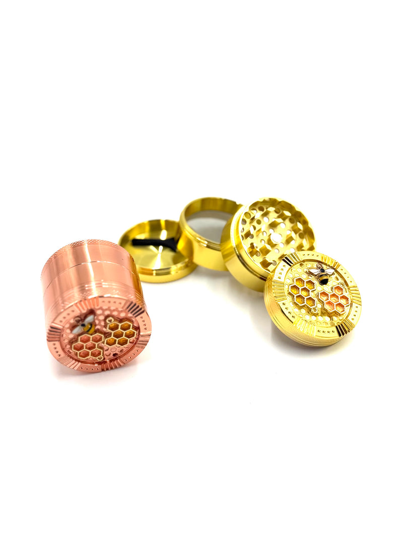 Tuff Shredder Metal Grinder Honey-Bee 4pc Grind it Out 12ct Display Box