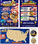 BAOBUN Need 2 Squeeze With Collectible 50 States Coins Map For Kids