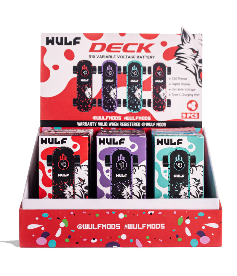 Wulf Deck Skateboard Voltage Battery 9pk Display Box