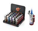 Clickit 3 Flame Transparent Body Torch Lighter With LED 25ct Display Box GH-10897