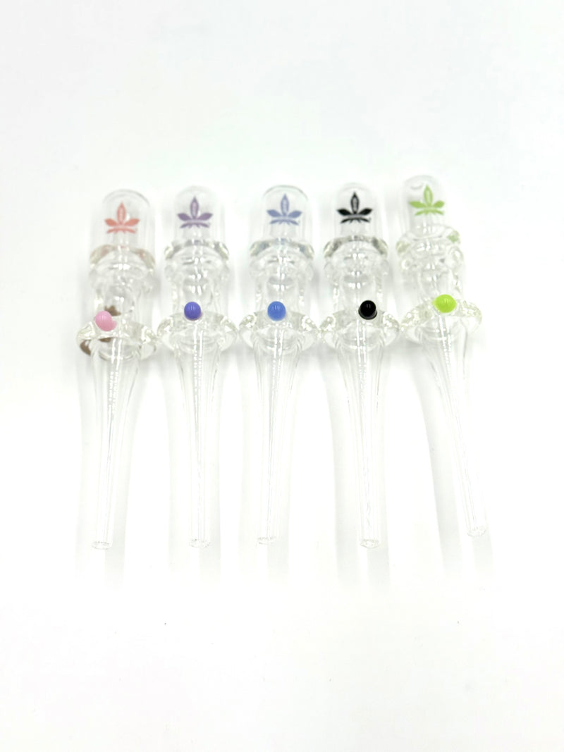 Aleaf 6” Glass Peanut Dab Straw Tube Straw Nectar Collector 1ct