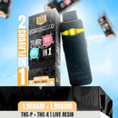 Flying Hours Black Edition THC-P+THC-X Live Resin 1.9g+1.9g 2 in 1 Flavor Sativa X Indica Disposable Vape 5ct Display Box