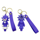 Slio Silicone Purple Fur Guy Keychain 1ct