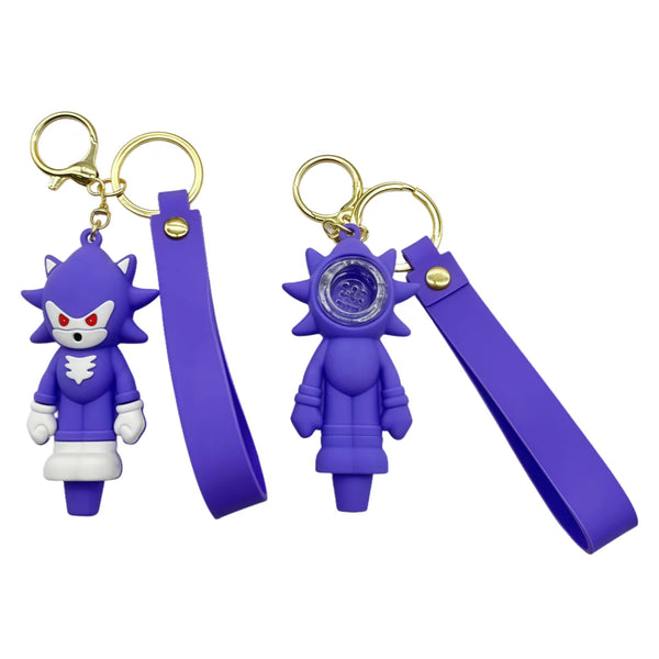 Slio Silicone Purple Fur Guy Keychain 1ct #SL5077