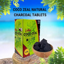 Coco-Zeal Charcoal Cubes 18 Pieces Coconut Flavored 1ct Box ￼