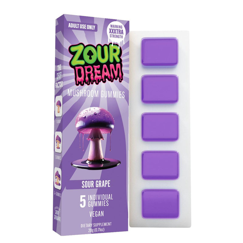 Zour Dream Mind Melting Mushroom 5pk Gummies 10ct Display Box