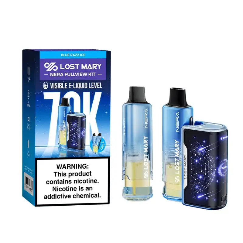 Lost Mary NERA Fullview 70,000 Puffs Kit 24mL 50mg Nic Disposable Vape 5ct Display Box