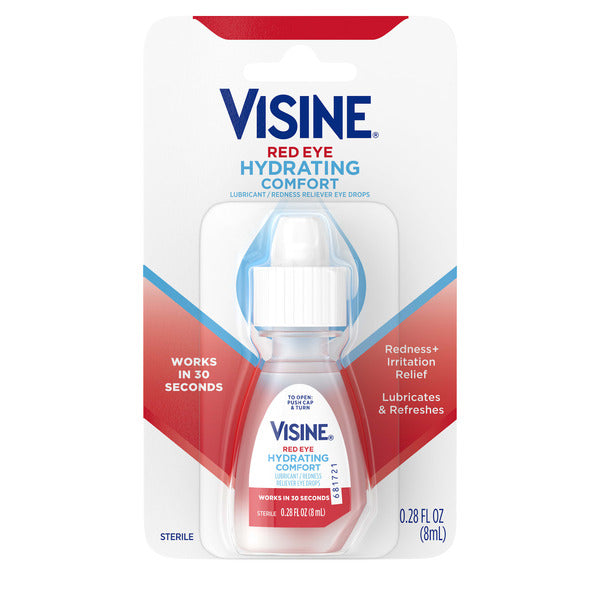 Visine Red Eye Hydrating Comfort Single 1pk 0.28oz 12ct Display Box