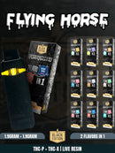 Flying Hours Black Edition THC-P+THC-X Live Resin 1.9g+1.9g 2 in 1 Flavor Sativa X Indica Disposable Vape 5ct Display Box
